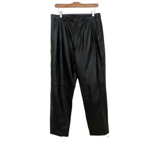 Vintage High Rise Leather Trousers Pants